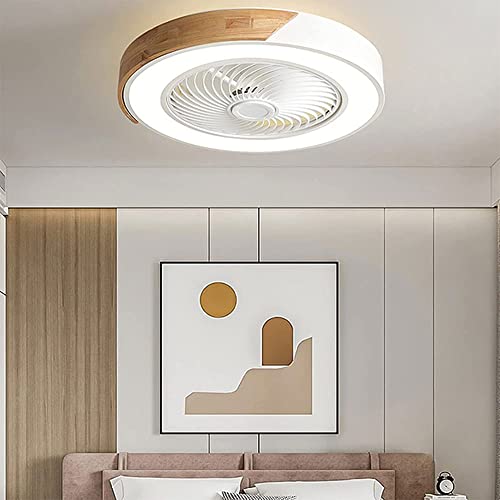 Ventilateur de plafond pour chambre à coucher avec éclairage LED télécommandable