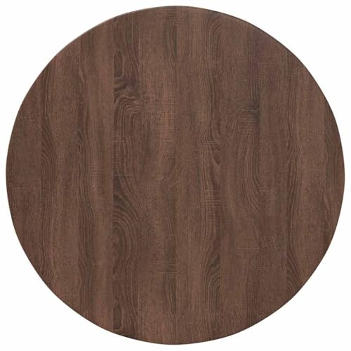 vidaXL Tischplatte Braun Eichen-Optik 80 x 80 x 1,5 cm Holzwerkstoff, Stylische, runde Tischplatte für Garten, modernes Terrassenmöbel, langlebige Holzoberfläche