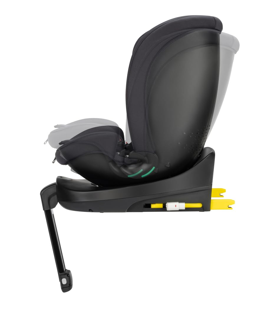 Bebeconfort Artemis 360 i-Size, Autositz 360 drehbar, 0–12 Jahre, 40–150cm, ISOFIX Kindersitz, Stützbein-Installation, 360-Grad-Drehung, 8 Liegepositionen, 12 Kopfstützenpositionen, Mineral Black
