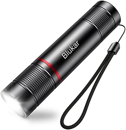 Blukar Flashlight Rechargeable, High Lumens Tactical Flashlight, Super Bright Small LED Flash Light-Zoomable, Adjustable Brightness, Long Lasting for Camping, Outdoors, Christmas Gifts Men & Women