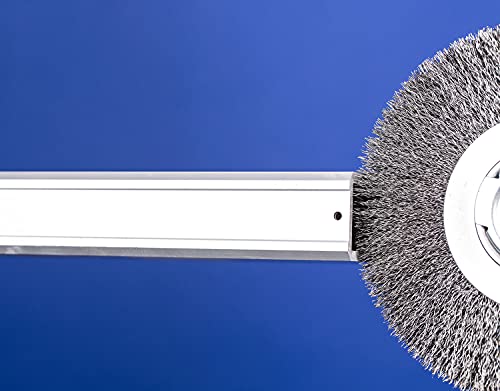 PFERD TOOLS POS Rundbürste breit ungezopft RBU | Ø 150x25xvariable Bohrung Stahl-Draht-Ø 0,30 | 43701209 – für den Schleifbock