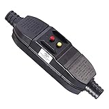 Outdoor Inline GFCI Cord Breaker 15 Amp Waterproof Earth Leakage Circuit Protection Auto-Reset 120Volt UL Listed