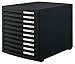 HAN Module à tiroirs CONTUR – système de classement moderne et modulaire, extensible, avec 10 tiroirs fermés pour documents jusqu´au format B4, noir, 1510-13