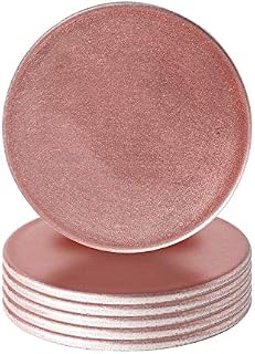 Argon Tableware Metallic Coasters - Luxe Christmas Tableware Drinks Mats - Rose Gold - Pack of 6