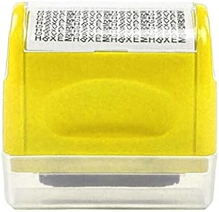 Damaila Sello de protección de identidad, rodillo ancho para prevención de robo de identidad, sello de seguridad para seguridad confidencial, color amarillo