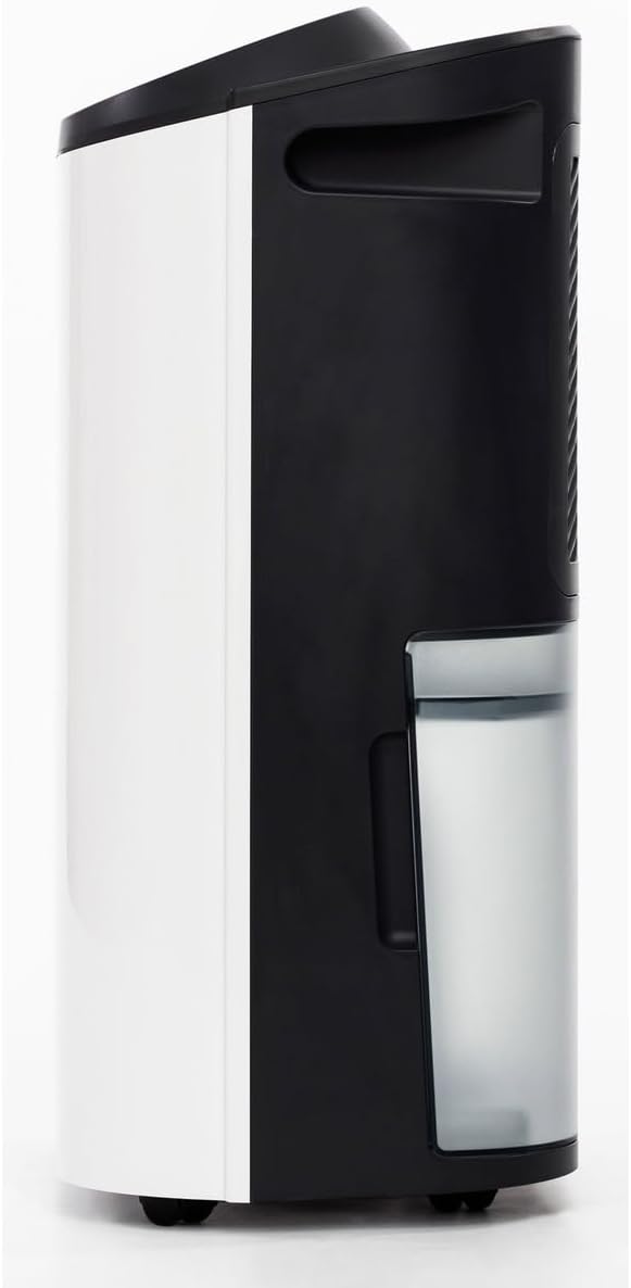 BRITEC Dehumidifier side view with water tank
