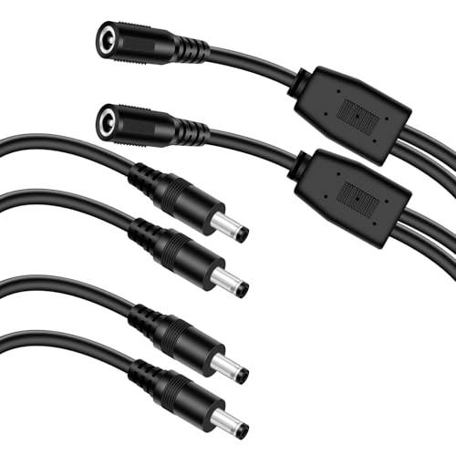 Câble répartiteur d'alimentation CC à 2 voies avec prise cylindrique robuste 5,5 x 2,5 mm