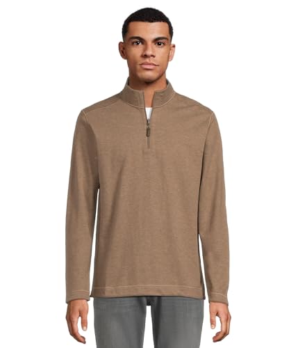 Johnston & Murphy Men's Reversible Solid Quarter-Zip