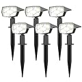 NIORSUN Solar Landscape Spotlights, Solar Spot Lights Outdoor Waterproof IP67,64 LED 3 Lighting Modes Solar Landscape Lights Outdoor for Yard Garten,6 Pack