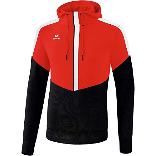 Erima Unisex Squad Kapuzensweat (1072001), rot/schwarz/weiß, L Erima Unisex Squad Kapuzensweat (1072001), rot/schwarz/weiß, L