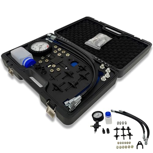 TECHTONGDA Common Rail Pressure Detection Tool Automotive Common Rail Diesel High Pressure Tester Kit and Injector Pipe Blanks 2000 Bar