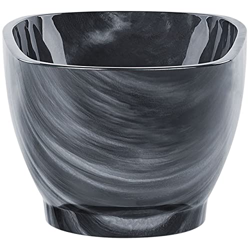 Badewanne freistehend Walnussform im Marmor Look schwarz 170 x 80 cm Rioja