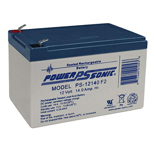 Power Sonic 12V 14Ah F2 Battery Replaces Pride Mobility Go-Go LX CTS Suspension