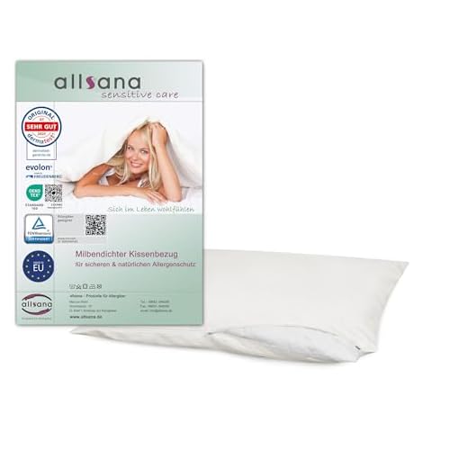 allsana Allergiker Kissenbezug 50x70 cm Allergie Bettwäsche Anti Milben Encasing Milbenschutz für Hausstauballergiker