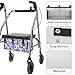 Goncariar Walker Basket Under Seat Rollator Storage Bag Butterfly Basket for Walkers for Seniors Detachable Folding Walker Accessories
