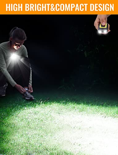 Yls Clip On Running Light, 5 Lighting Modes Led Running Flashlight Portable Weatherproof Hat Light Rechargeable Night Running Lights Lightweight Hat Clip Light For Running Camping Hiking Jogging #TOP1