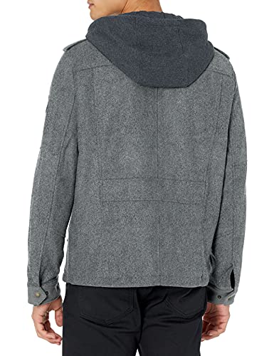 Image of Levi's Men's Wool Blend Hooded Military Jacket