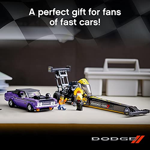 Speed Champions Mopar Dodge//SRT Top Fuel Dragster e 1970 Dodge Challenger T/A, Macchine Giocattolo per Bambini, 76904 - Lego - Immagine 8