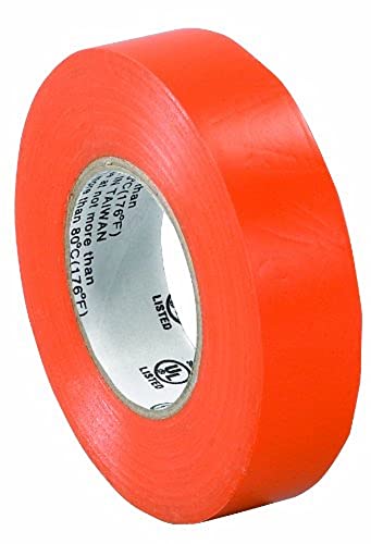 Image of Aviditi Orange Electrical Tape, 3 /4 Inch x 20 Yards, UL Listed, Vinyl Tape to Repair, Splice and Bundle for All Electrical and Wiring Projects (10 Rolls)