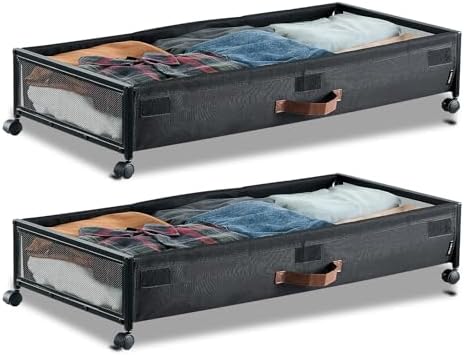 VEVOR Contenedor de Almacenaje para Debajo de Cama con Ruedas 91,...