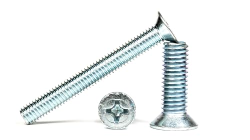 M5 (5mm x 45mm) Phillips Countersunk Machine Screws Flat Head Zinc Plated Steel DIN 965 (Pack of 20) G07B