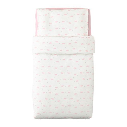 Ikea Himmelsk 4-piece Pink Crib Bed Linen Set