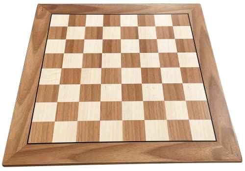 Helena Wood Art, Handgemachtes Holzschachbrett ohne Schachfiguren, Schachspiel, Schachset, Deluxe Edition, 44 x 44 cm Cover