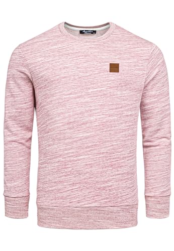 Amaci&Sons Herren Basic College Sweatjacke Pullover Hoodie Sweatshirt 4070 Bordeaux L