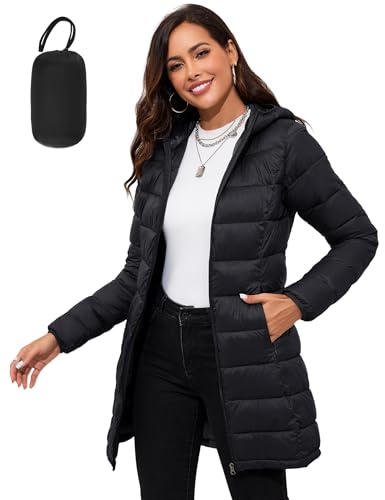 ANOTHER CHOICE Women Packable Puffer Jacket Lightweight Hooded Puffy Jacket