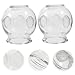 Ipetboom 5pcs Glass Cupping Therapy Set Suction Cups for Body Lure Cupping Pump Acupoint Massage Cups