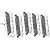 Nexgrill 720-0025 Barbecue Grill Replacement Kit - 5 Stainless Burners, 5 Heat Shields and Porcelain Cast Cooking Grill Grates