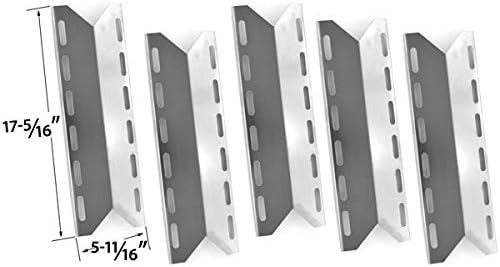 Nexgrill 720-0025 Barbecue Grill Replacement Kit - 5 Stainless Burners, 5 Heat Shields and Porcelain Cast Cooking Grill Grates