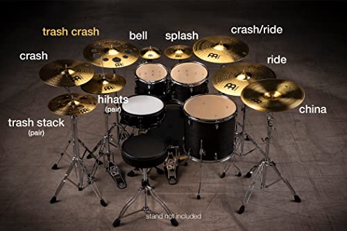 Meinl Cymbals HCS Trash Crash 18 Zoll (Video) Schlagzeug Becken mit Löchern (45,72cm) Messing, Traditionelles Finish (HCS18TRC)