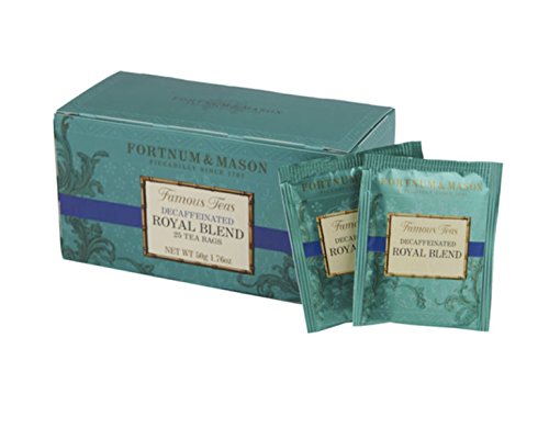 Fortnum & Mason British Tea, Royal Blend Decaffeinated, 25 Count Teabags (1 Pack)