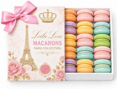 LeilaLove 18 Macarons in Paris themed gift wrap