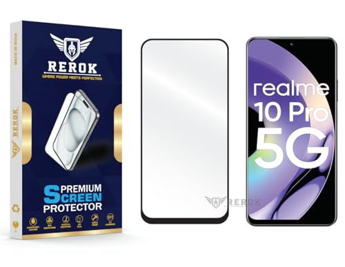 Image of Gorilla Tempered Glass Screen Protector Compatible with Realme 10 Pro 5G [Pack of 1] | Edge-to-Edge, Bubble-Free, Case Friendly, Easy Installation Kit
