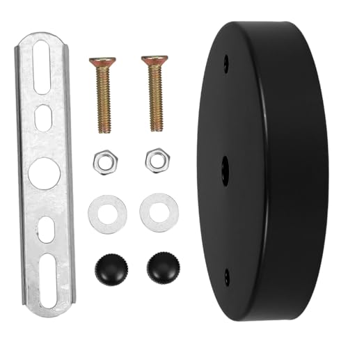 Operitacx 3juegos Lámpara Cuadrada Empotrada Vintage Luces De Techo Con Placa De Montaje De Cepillado