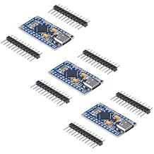 3Pcs Pro Micro Atmega32U4 Module Type-C Development Board 5V 16MHz Microcontroller Board with Pin Header
