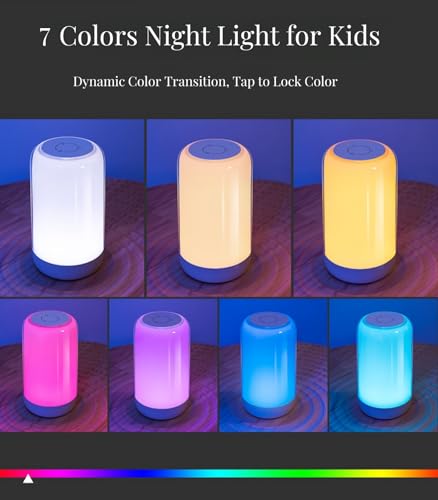 Lámpara de noche recargable portátil con luz LED RGB miniatura 5