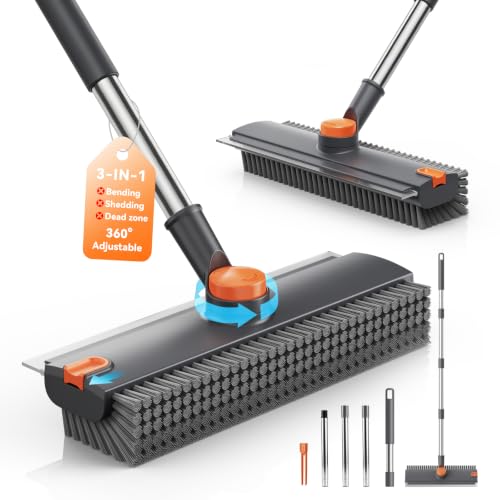 3-in-1 Scrub Brush with Squeegee and Tweezer