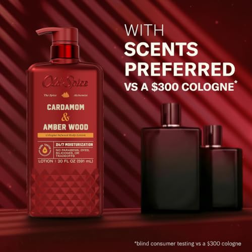 Old Spice Hand & Body Lotion for Men, Cardamom & Amber Wood Scent, 20 fl oz - image 9