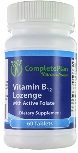 Completeplan Nutraceuticals Sublingual Methylcobalamin Vitamin B12 and Active Methyl Folate - Most Bioavailable B12 in Natural Cherry - Chewable Lozenge (Methyl B12 and L-5-MTHF) Completeplan Nutraceuticals Sublingual Methylcobalamin Vitamin B12 and Active Methyl Folate - Most Bioavailable B12 in Natural Cherry - Chewable Lozenge (Methyl B12 and L-5-MTHF)