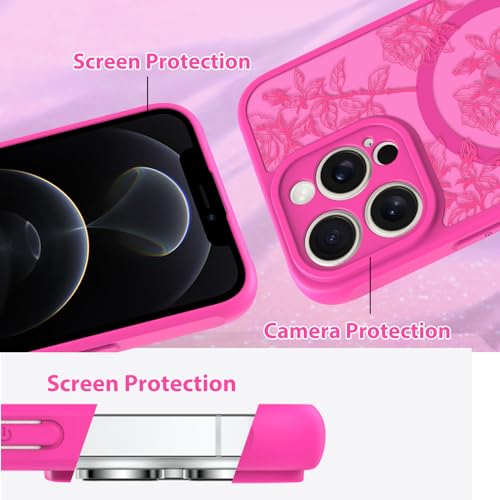 Coque iPhone 15 Pro Max antichoc mate anti-traces rose à tournesols - 4