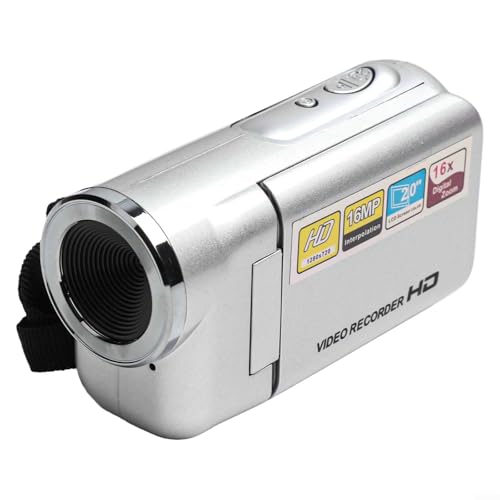 Fotocamera digitale con zoom 16X 2 da 4 pollici con schermo girevole cattura splendide foto e video 1080p in un corpo leggero argento