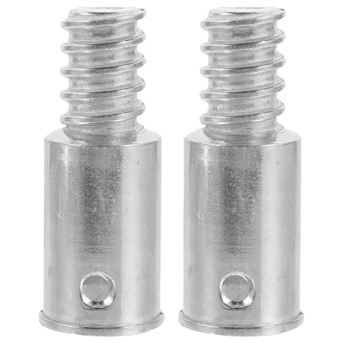 GANAZONO 2 Piezas Adaptador De Mango De Escoba De Metal Mango Con Extremo Roscado Kit De Reparación De Punta Roscada Palo De Escoba Girar Acero Inoxidable Varilla Telescópica Reparar