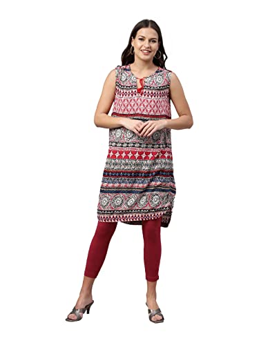 Image of GO COLORS Soft Cotton Stretch Cropped Leggings for Women | Breathable, Mid Rise