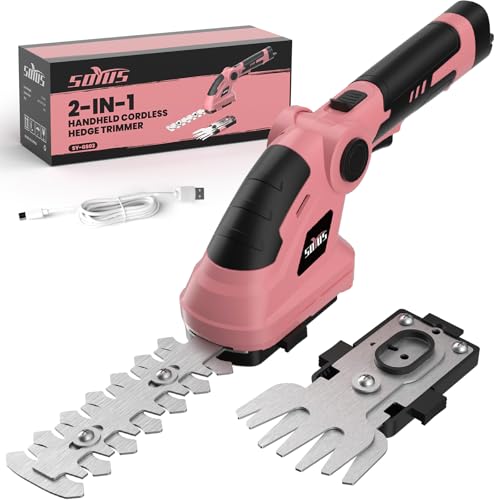 SOYUS Cordless Hedge Trimmer, 2 in 1 Electric Hedge Trimmers