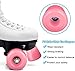 Tanzfrosch 8 Pack Roller Skate Wheels with Bearings Installed and 2 Toe Stoppers for Double Row Skating, Quad Skates and Skateboard Outdoor or Indoor Use, 32mm x 58mm 82A (Pink)