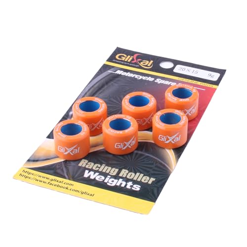 Image of Glixal 20X15mm High Performance Racing Variator Roller Weights Set For Honda PCX 125 150 Polaris RZR 200 SYM SUZUKI KYMCO VESPA Scooter Quads ATV UTV (9 Gram)