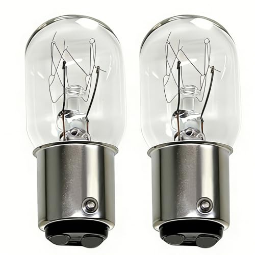 BYVORS 2pcs 15W 120V Push-in Sewing Machine Bulbs BA15D Fit